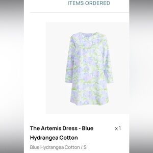 Hill House The Artemis Dress - Blue Hydrangea Cotton - Blue Hydrangea Cotton/S